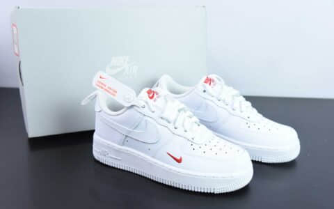 耐克Nike Air Force 1 Low 07 白红小勾空军一号低帮休闲板鞋纯原版本 货号：FZ7187-100