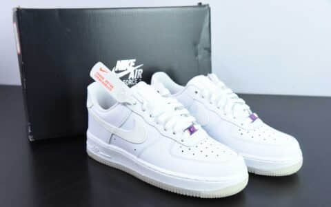 耐克Nike Air Force 1'07 Low 紫光变色开口笑空军一号低帮休闲板鞋纯原版本 货号：FZ5531-111