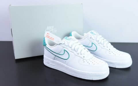 耐克Nike Air Force 1’07 LowResort And Sport皮革白水绿电绣钩子空军一号系列经典低帮百搭休闲运动板鞋纯原版本 货号：FZ2008-100