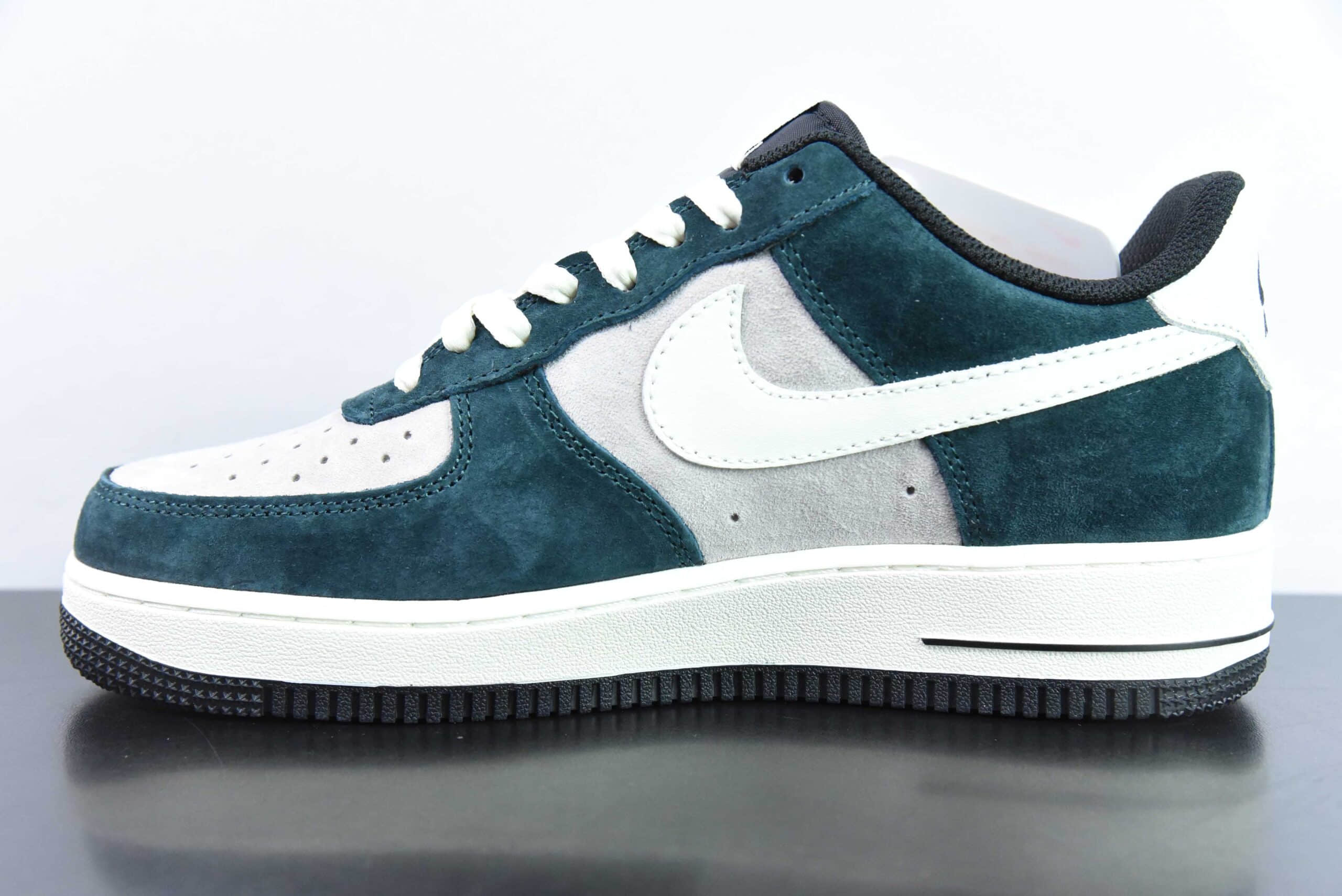 耐克Nike Air Force 1 Low 07 灰绿麂皮空军一号低帮休闲板鞋纯原版本 货号：NT9955-318