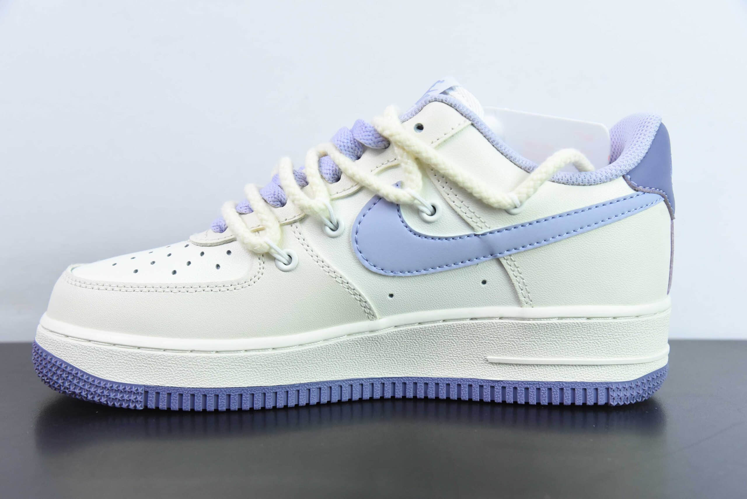 耐克Nike Air Force 1´07 Low白紫绑绳空军一号低帮百搭休闲运动板鞋纯原版本 货号：BD7701-022