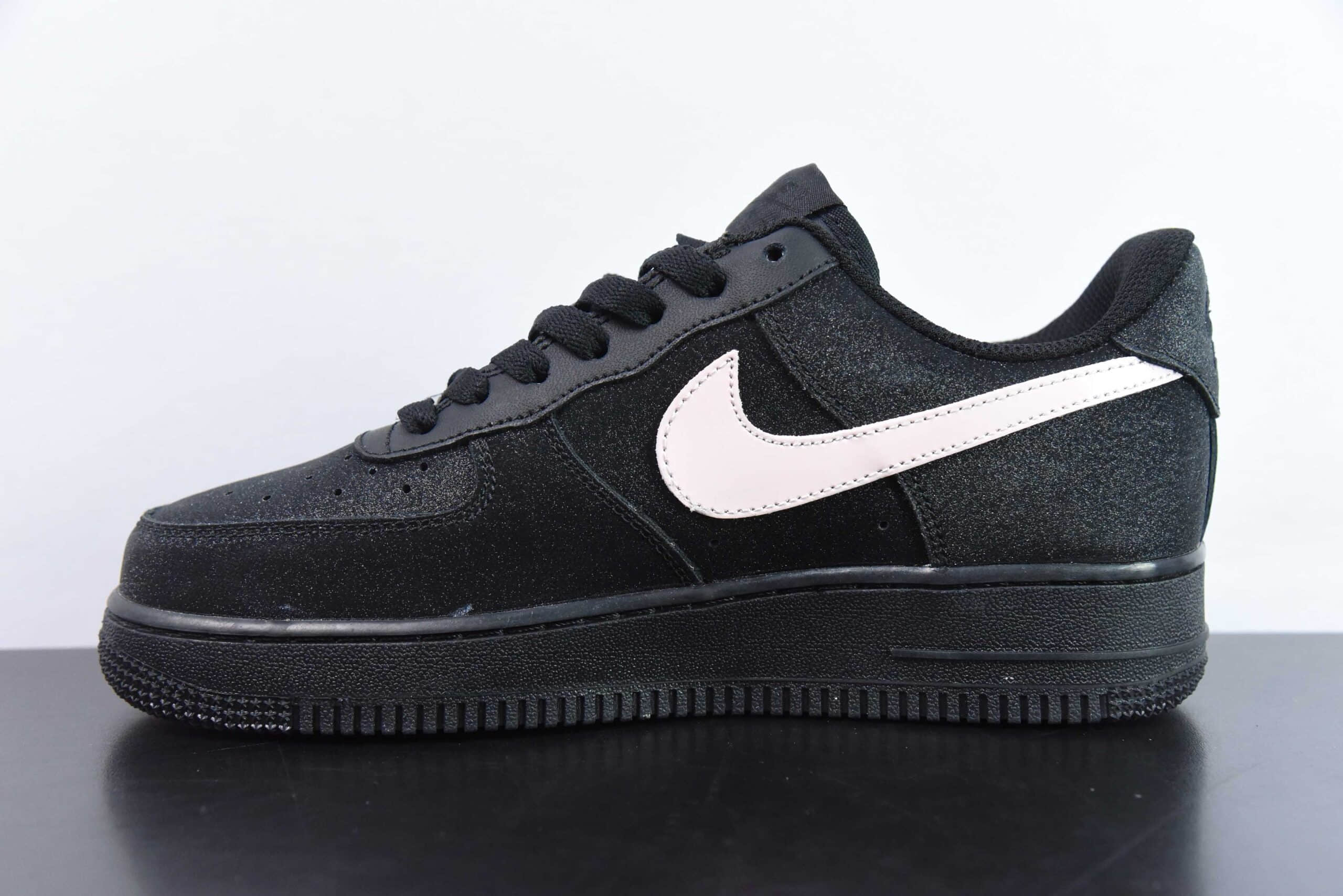 耐克Nike Air Force 1'07 Low 黑色星空黑粉满天星空军一号低帮休闲板鞋纯原版本 货号：CW2288-013 