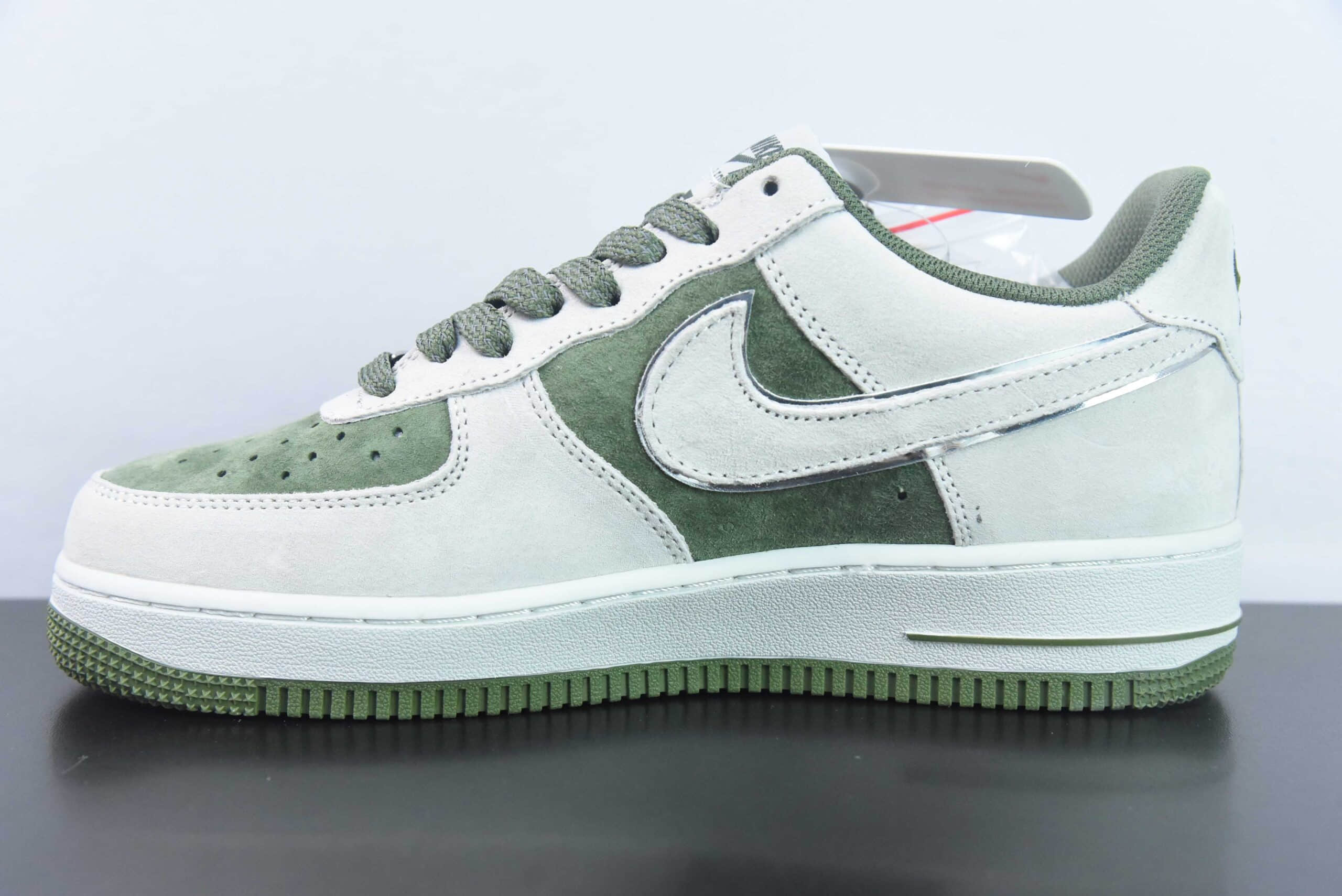 耐克Nike Air Force 1 AF1浅灰绿 SUP联名印花空军一号低帮休闲板鞋纯原版本 货号：ME2392-106