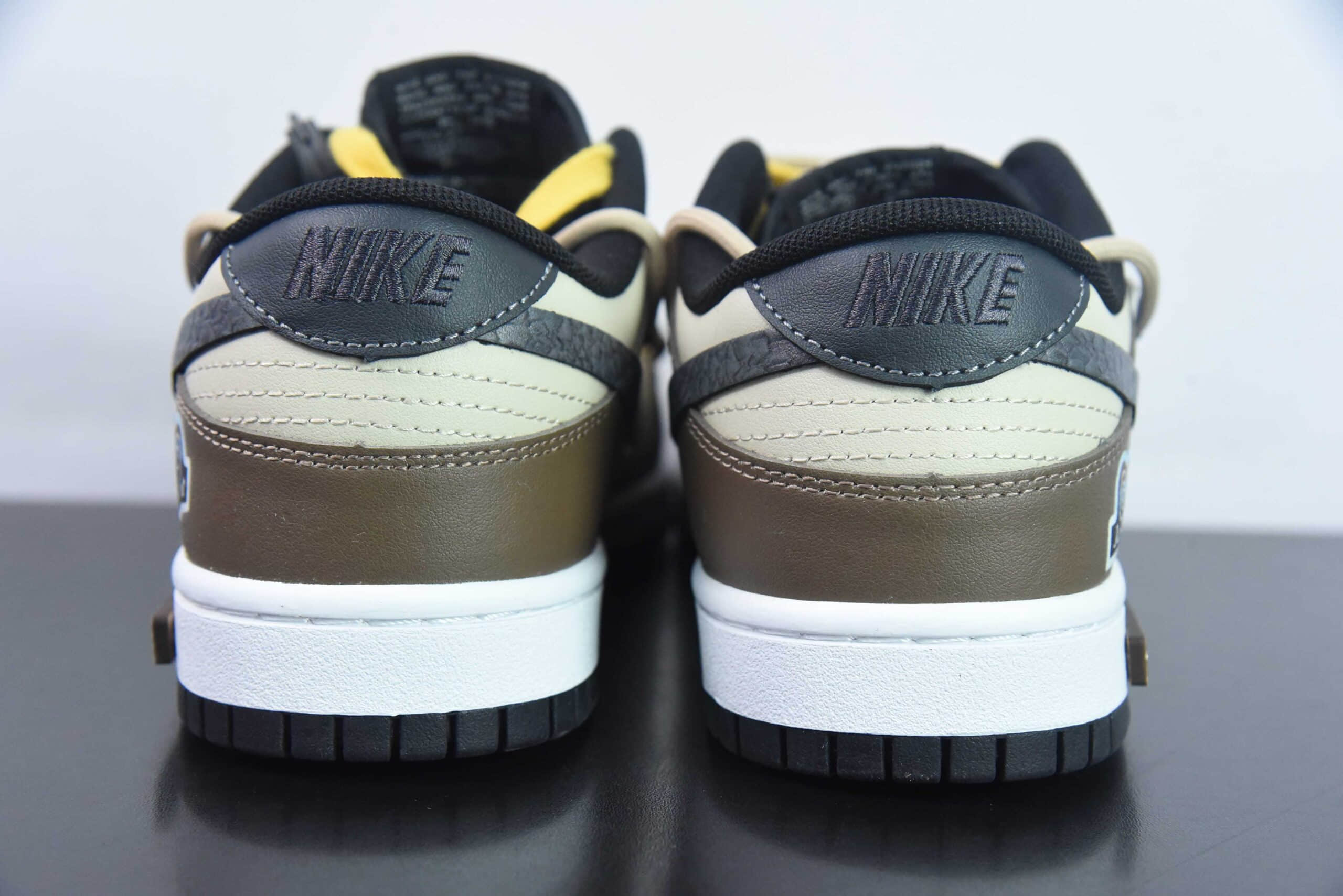 耐克Nike Dunk Low 黑曼巴蛇纹黑棕SB低帮休闲滑板鞋纯原版本 货号：DV0831-002