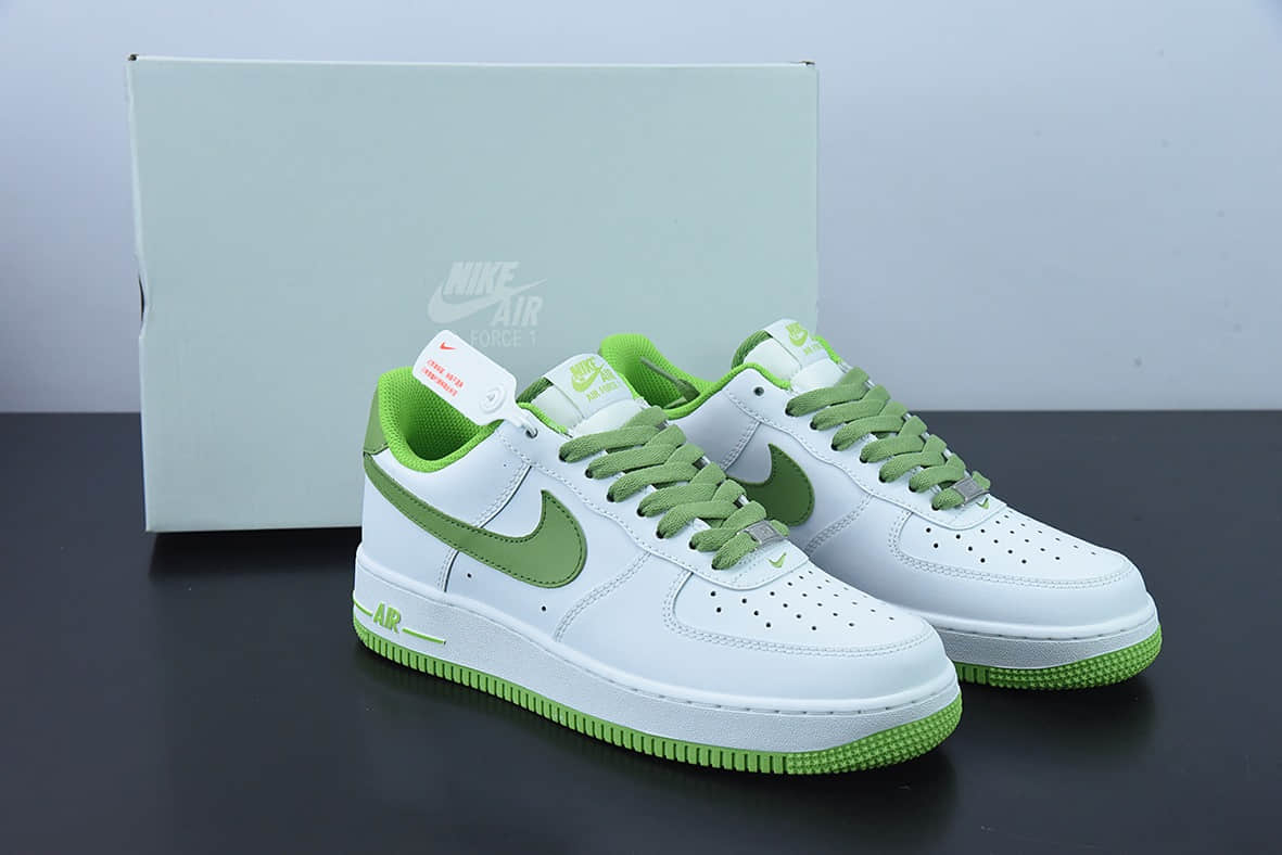 耐克Nike Air Force 1'07 Low 柠檬白绿空军一号低帮休闲板鞋纯原版本 货号：DH7561-105