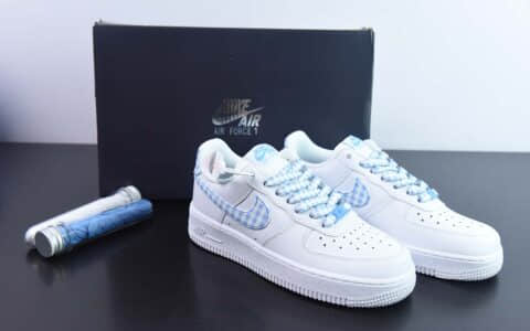 耐克Nike Air Force 1'07 Low 格子布空军一号低帮休闲板鞋纯原版本 货号：DZ2784-100