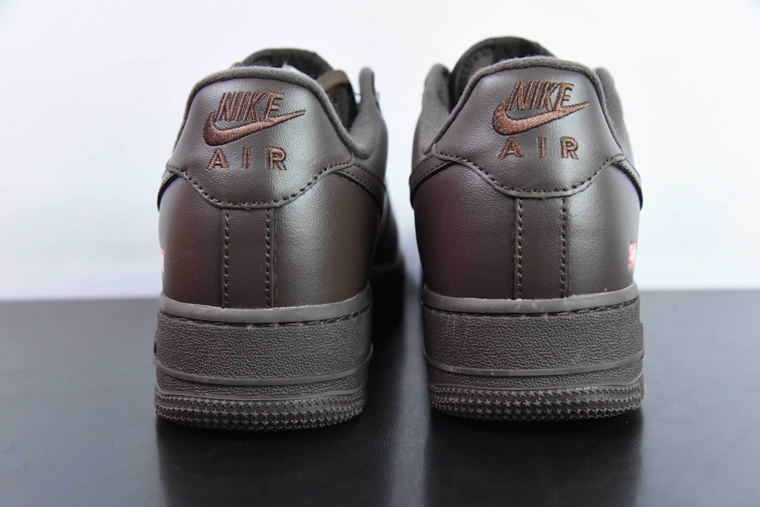 耐克Nike Supreme x Nike Air Force 1 Low AF1棕色空军一号低帮休闲板鞋纯原版本 货号：CU9225-200 