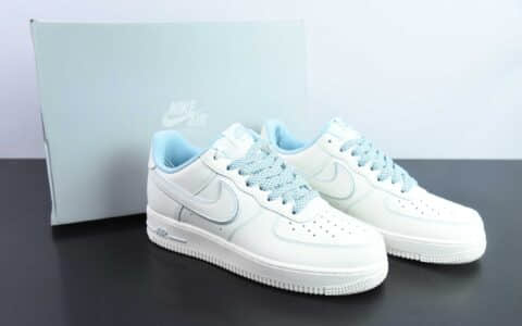 耐克Nike Air Force 1 Low '07缝线满天星冰蓝空军一号低帮休闲板鞋纯原版本 货号：TB5636-122