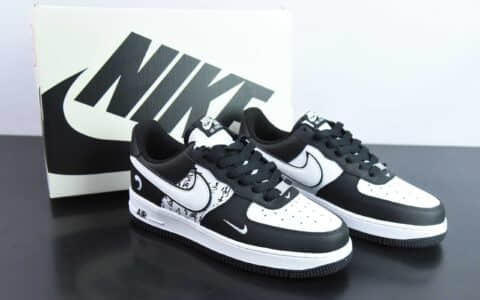 耐克Nike Air Force 1'07 Low Oracle 国风元素兰亭序空军一号低帮定制休闲板鞋纯原版本 货号：DV0788-003