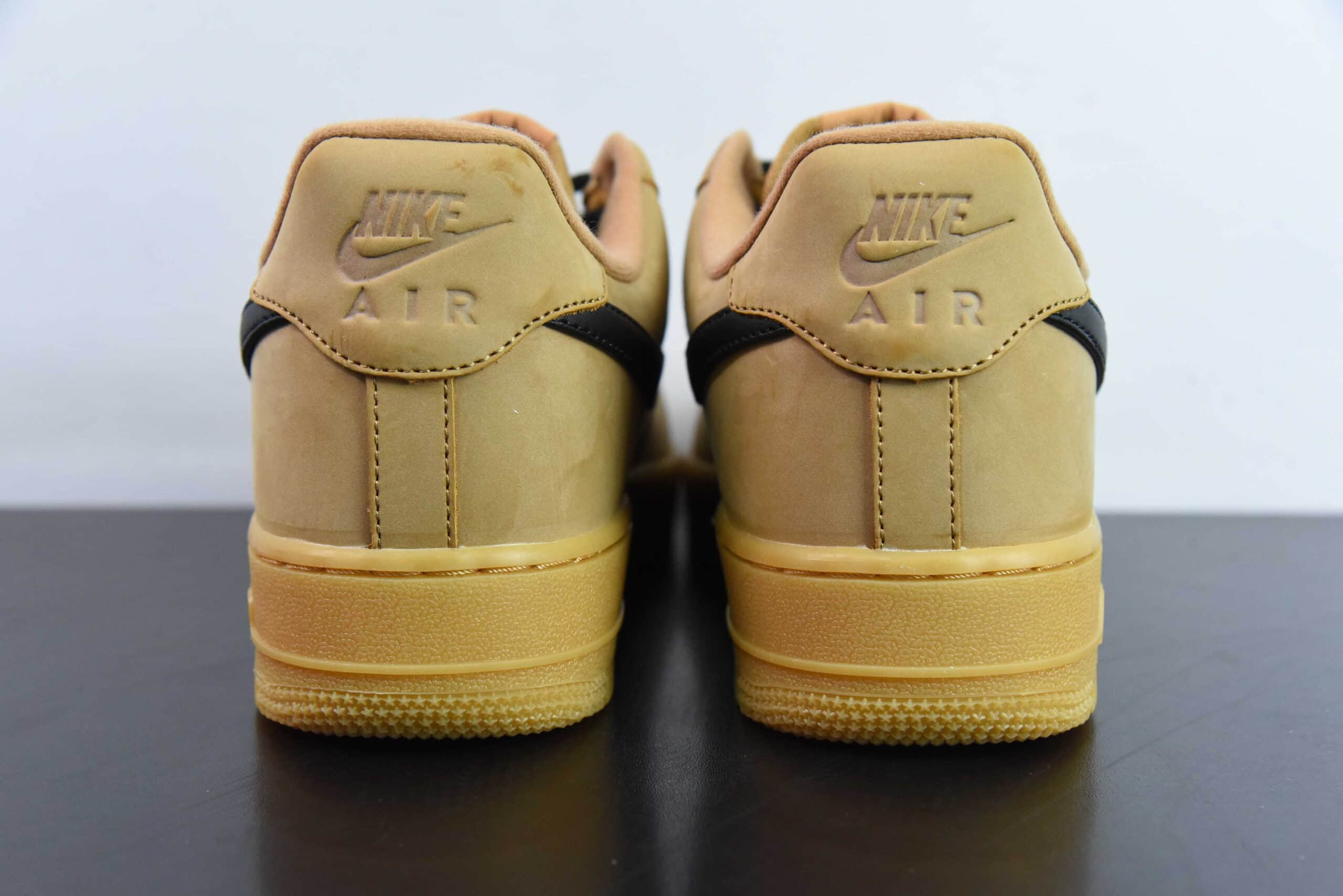 耐克Nike Air Force 1'07 Low 麦色黑勾子空军一号低帮板鞋纯原版本 货号：FZ7372-200