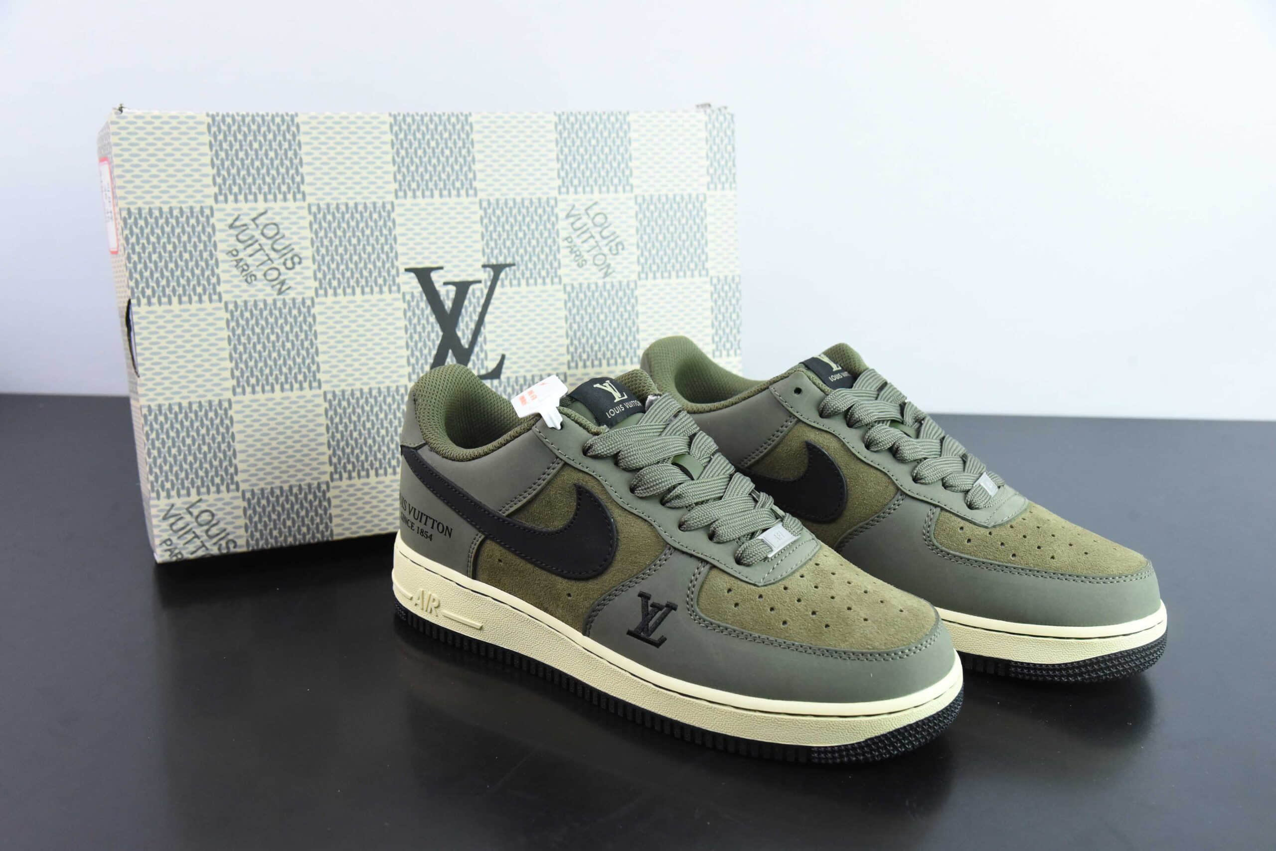 耐克NIke Air Force 1 '07 Low LV联名军绿空军一号低帮休闲板鞋纯原版本 货号：BA8806-223 