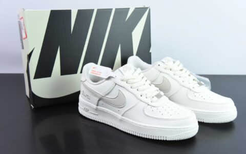 耐克Nike Air Force 1 AF1 白色字母刺绣空军一号低帮休闲板鞋纯原版本 货号：AA5360-009