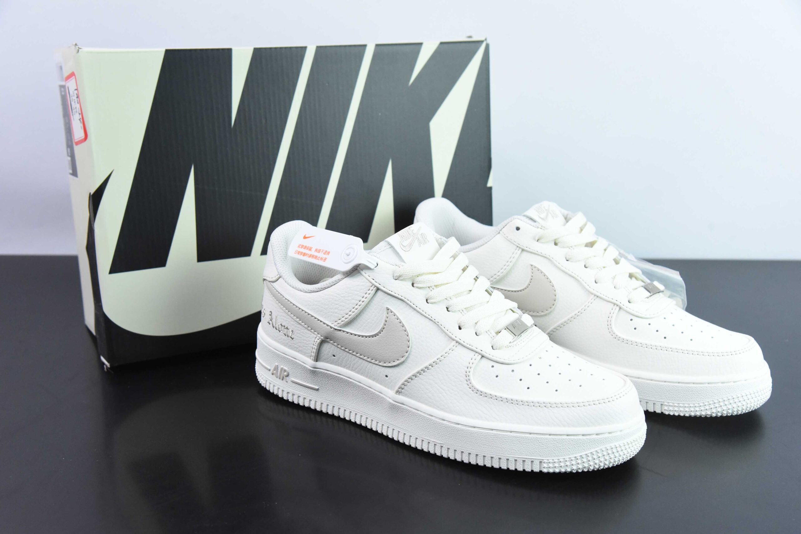 耐克Nike Air Force 1 AF1 白色字母刺绣空军一号低帮休闲板鞋纯原版本 货号：AA5360-009