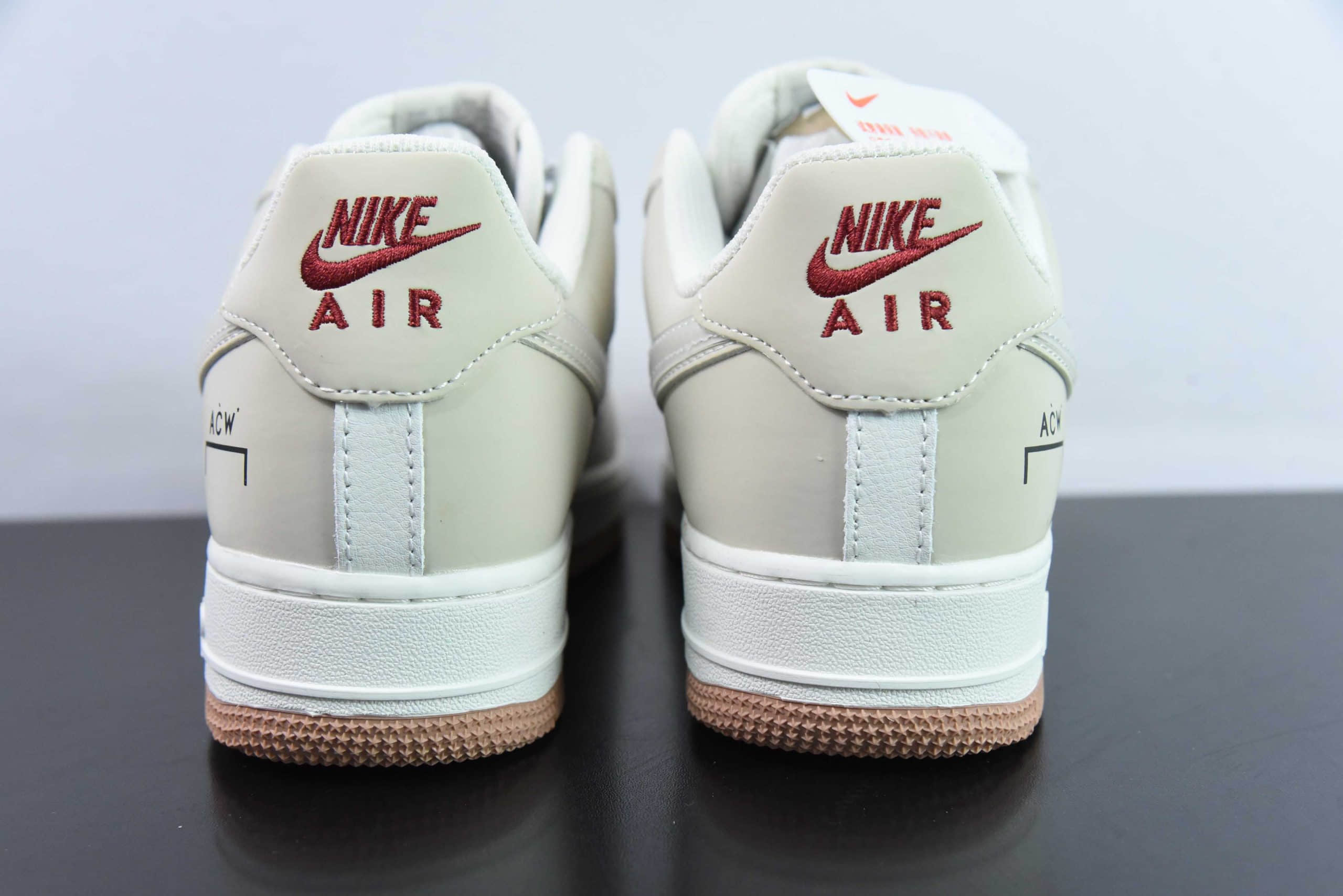 耐克Nike Air Force 1'07 Low 联名定制款卡其灰三勾空军一号低帮休闲板鞋纯原版本 货号：AC-639811