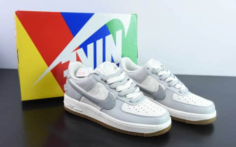 耐克Nike Air Force 1 Low '07 米灰大灰狼双勾空军一号低帮休闲板鞋纯原版本 货号：CC2569-088