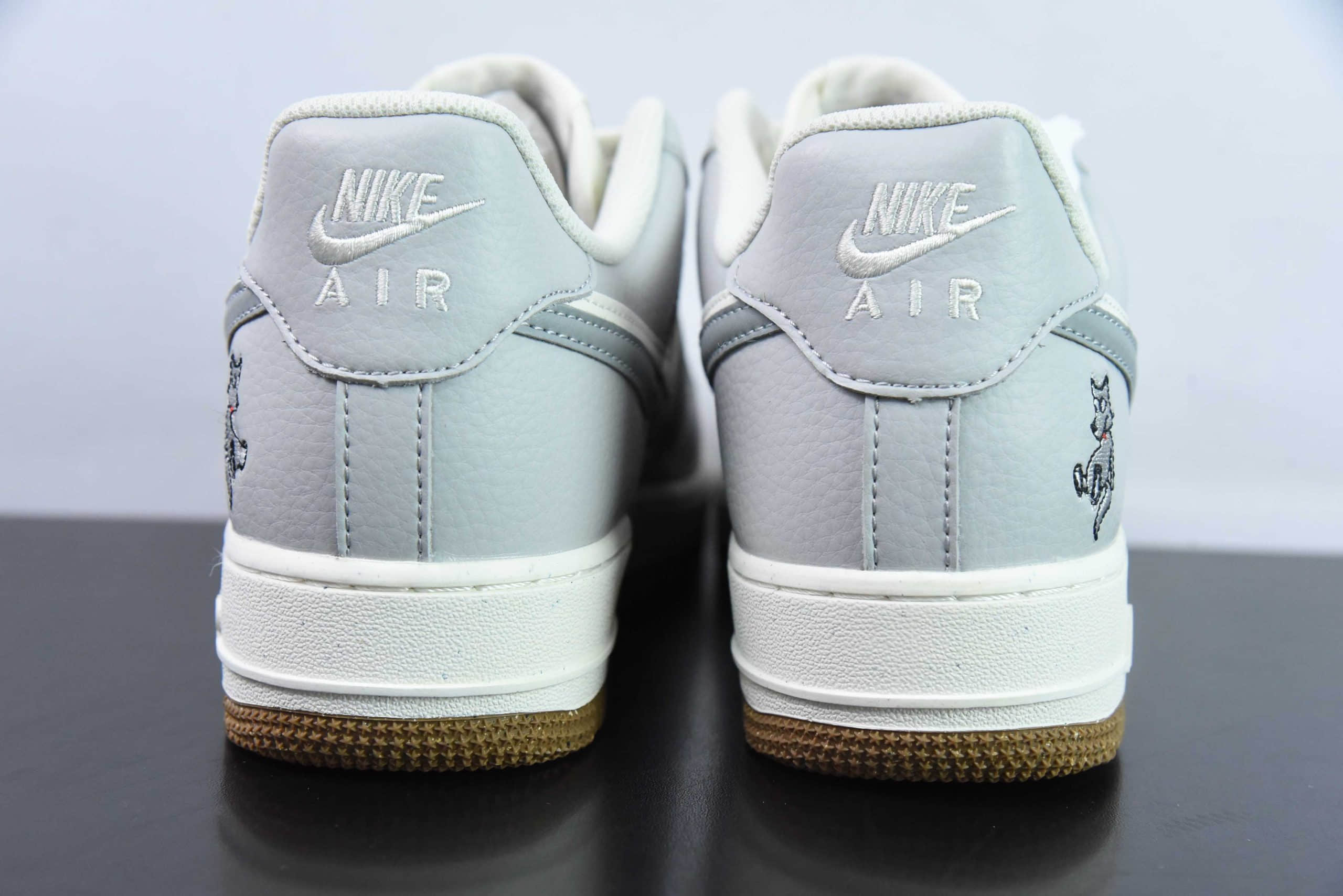 耐克Nike Air Force 1 Low '07 米灰大灰狼双勾空军一号低帮休闲板鞋纯原版本 货号：CC2569-088  