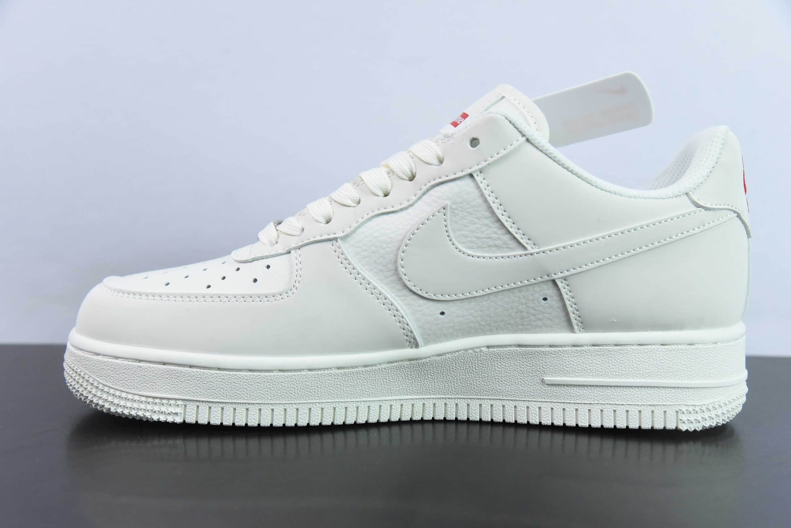 耐克NIke Air Force 1 '07 Low Supreme联名米白空军一号低帮休闲板鞋纯原版本 货号：HD1968-007