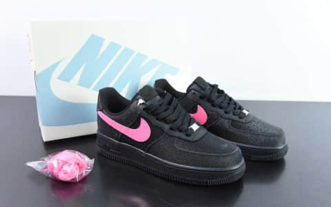 耐克Nike Air Force 1'07 Low 黑色星空黑粉满天星空军一号低帮休闲板鞋纯原版本 货号：CW2288-015