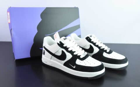 耐克Nike Air Force 1 AF1黑白猿人头印花空军一号低帮休闲板鞋纯原版本 货号：BA8806-845