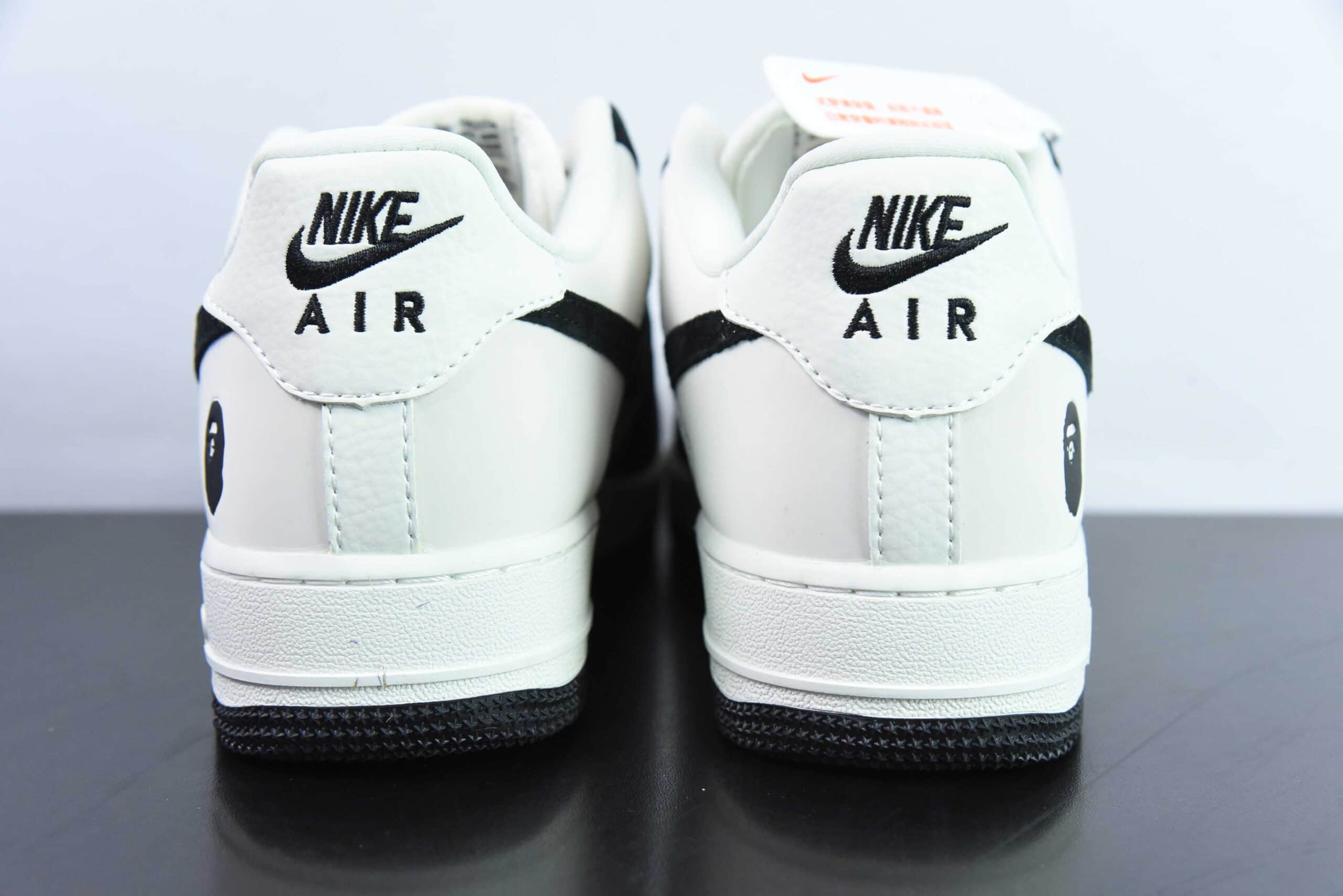 耐克Nike Air Force 1 AF1黑白猿人头印花空军一号低帮休闲板鞋纯原版本 货号：BA8806-845 