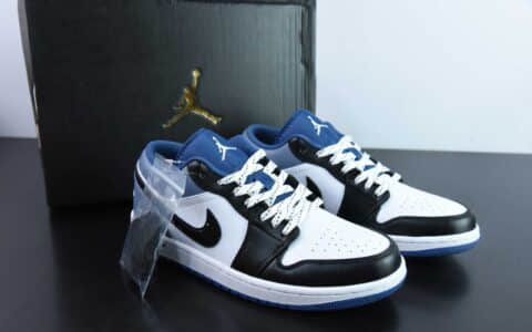 乔丹Jordan Air Jordan 1 Low “White Black”AJ1午夜星空海军蓝黑白蓝防滑耐磨减震低帮复古百搭文化篮球鞋纯原版本 货号：553558-414