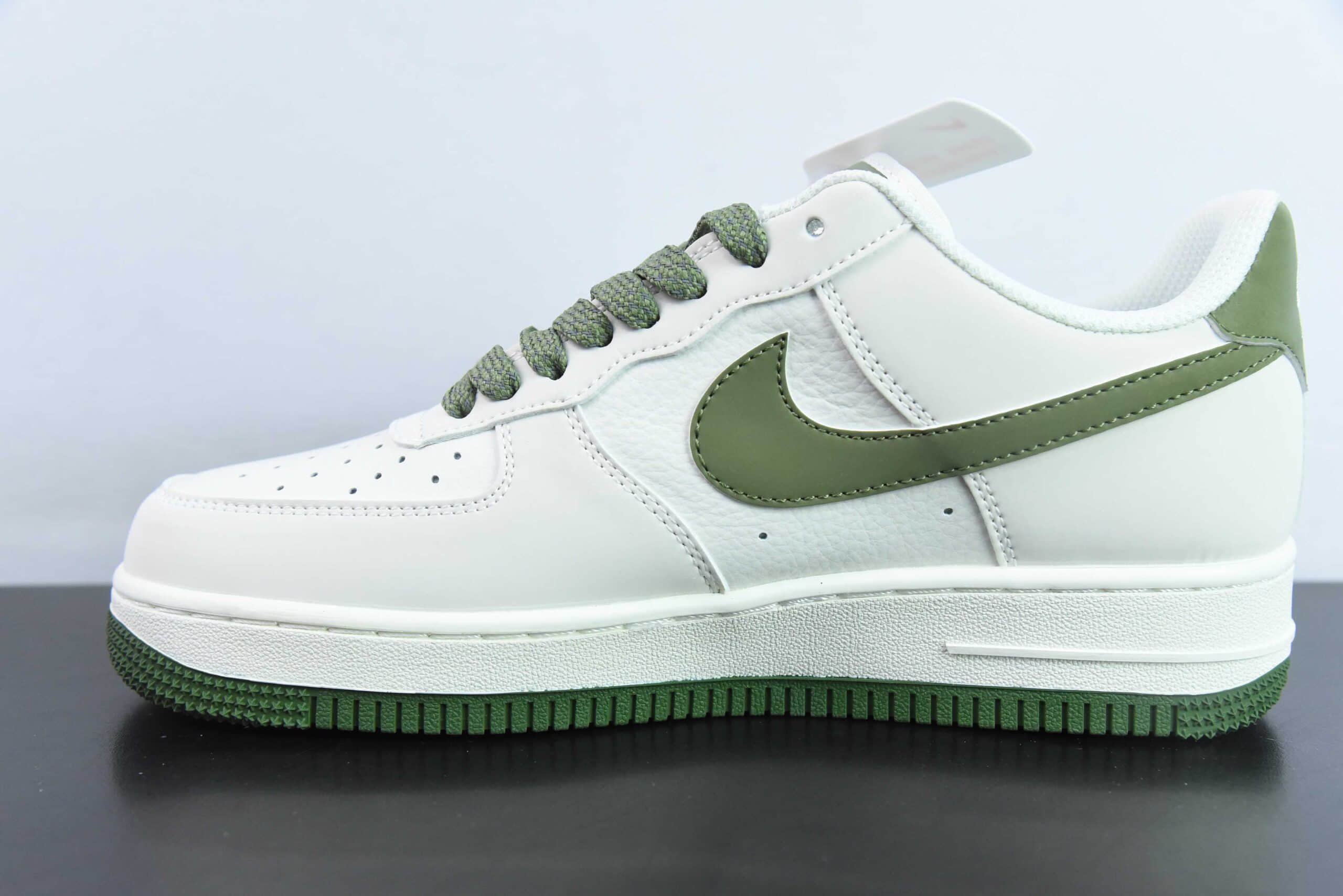 耐克Supreme x Nike Air Force 1'07 Low 米绿空军一号低帮休闲板鞋纯原版本 货号：HD1968-008 