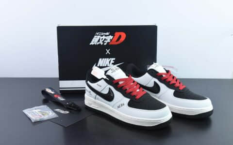 耐克Nike Air Force 1 Low 07白黑红藤原拓海绑绳空军一号低帮休闲板鞋纯原版本 货号：AE1686-668