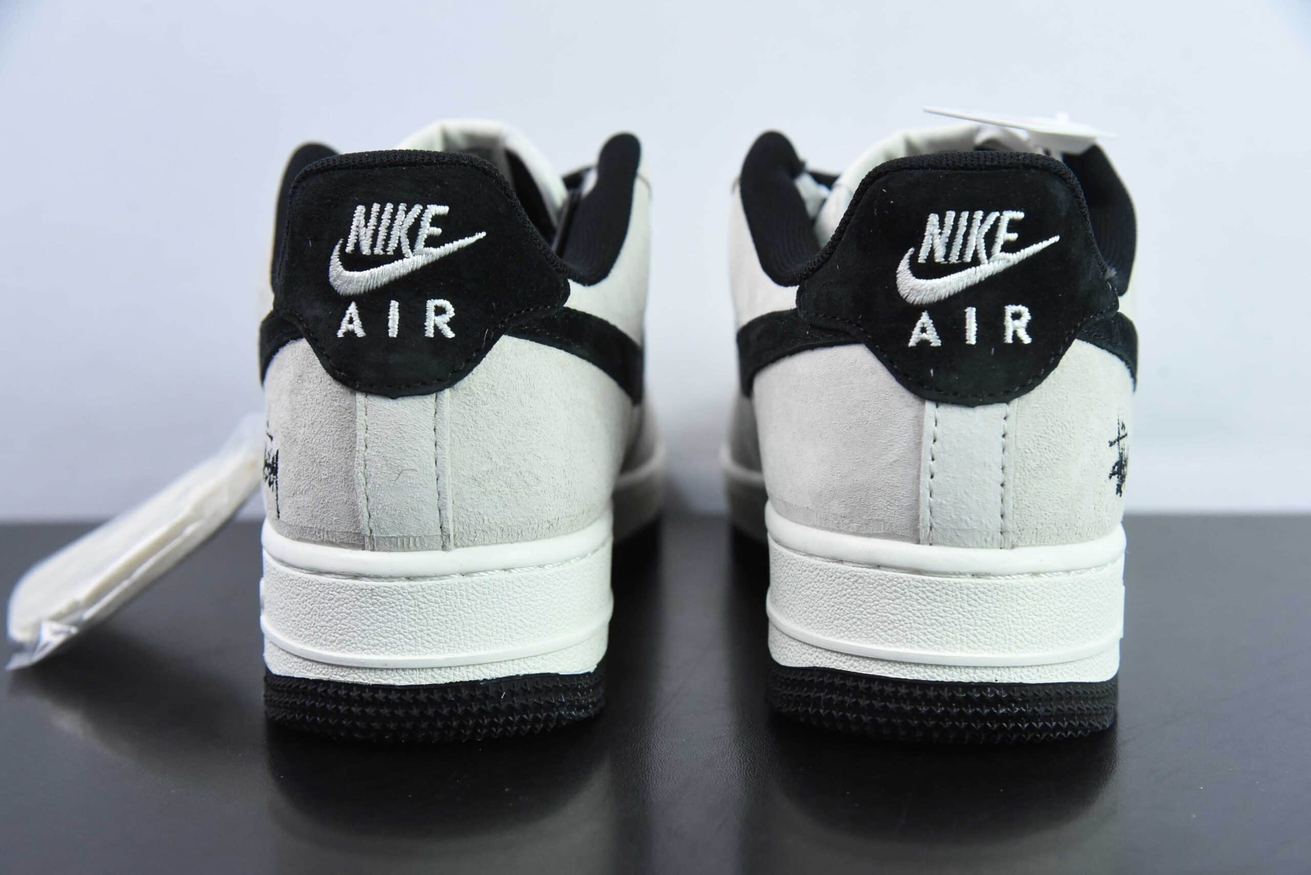 耐克NIke Air Force 1 '07 Low “斯图西联名米灰黑猪八”空军一号低帮休闲板鞋纯原版本 货号：HD1968-012