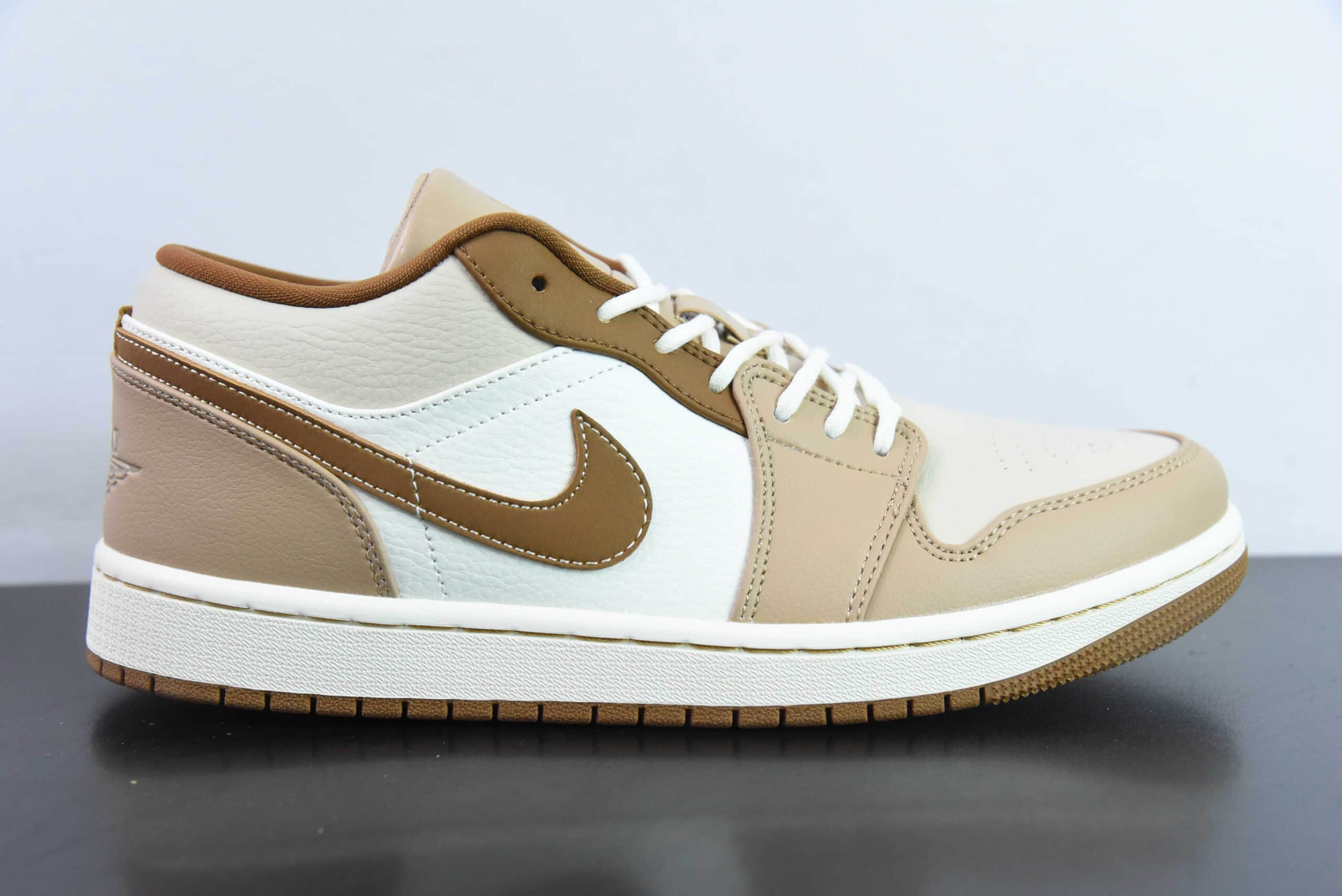 乔丹Air Jordan 1 Low AJ1布洛克棕脚趾低帮休闲板鞋纯原版本 货号：HF5753-221
