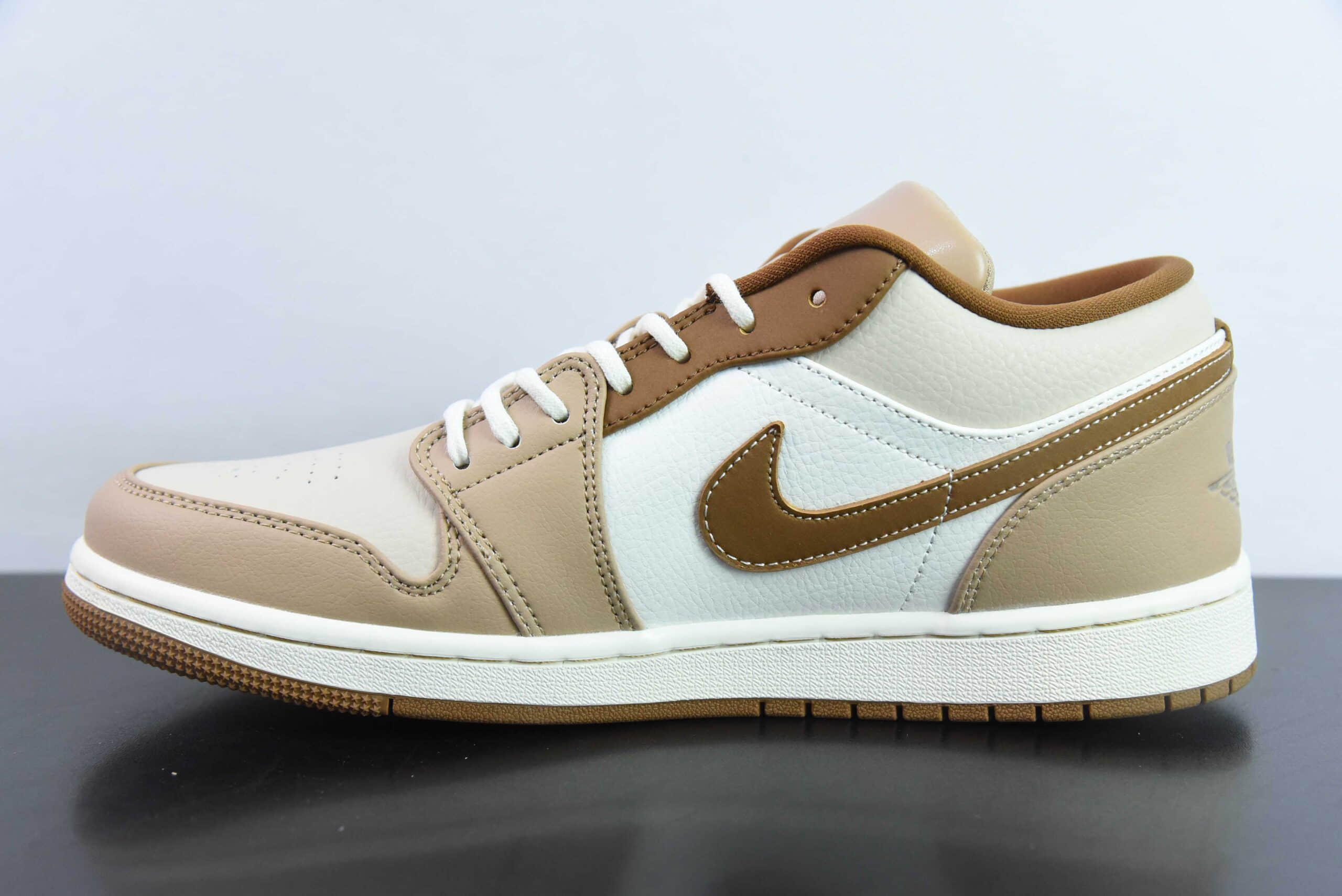 乔丹Air Jordan 1 Low AJ1布洛克棕脚趾低帮休闲板鞋纯原版本 货号：HF5753-221