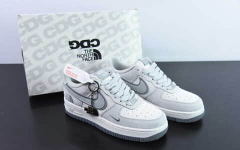 耐克Nike Air Force 1'07 Low 北面CDG联名米浅灰猪八空军一号低帮休闲板鞋纯原版本 货号：HD1968-016