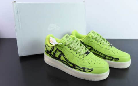 耐克Nike Air Force 1'07 Low绿色透视骨头X光空军一号低帮休闲板鞋纯原版本货号：CW2288-111