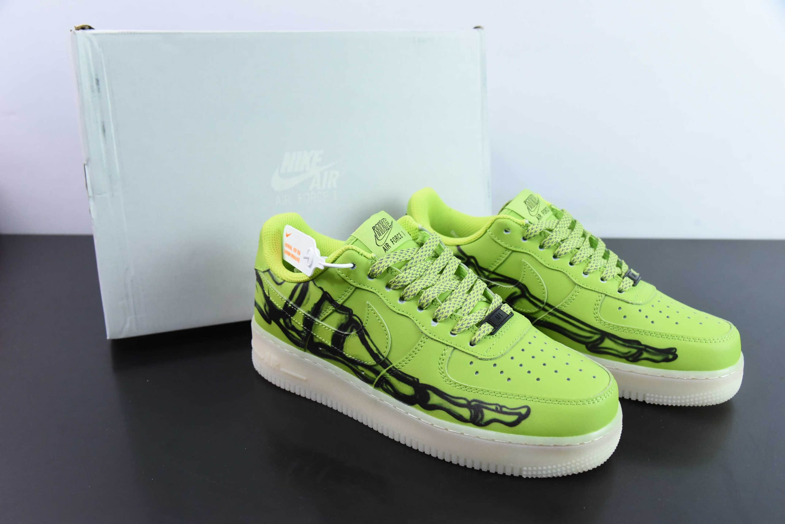 耐克Nike Air Force 1'07 Low绿色透视骨头X光空军一号低帮休闲板鞋纯原版本货号：CW2288-111 