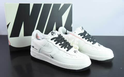 耐克Nike Air Force 1'07 Low米黑三勾满天星空军一号低帮休闲板鞋纯原版本 货号：CJ1379-602