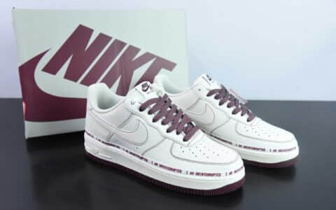 耐克Nike Uninterrupted x Nk Air Forece 1'07 Low MORE THAN 酒红签名涂鸦空军一号满天星低帮休闲板鞋纯原版本货号：HL6959-887
