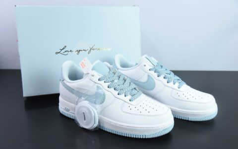 耐克Nike Drake x Air Force 1 Low 联名款白冰蓝经典空军一号低帮休闲板鞋纯原版本 货号：LO1718-061