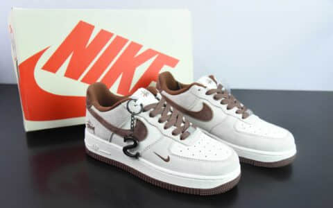 耐克NIke Air Force 1 '07 Low “斯图西联名咖啡猪八”空军一号低帮运动鞋纯原版本 货号：HD1968-017