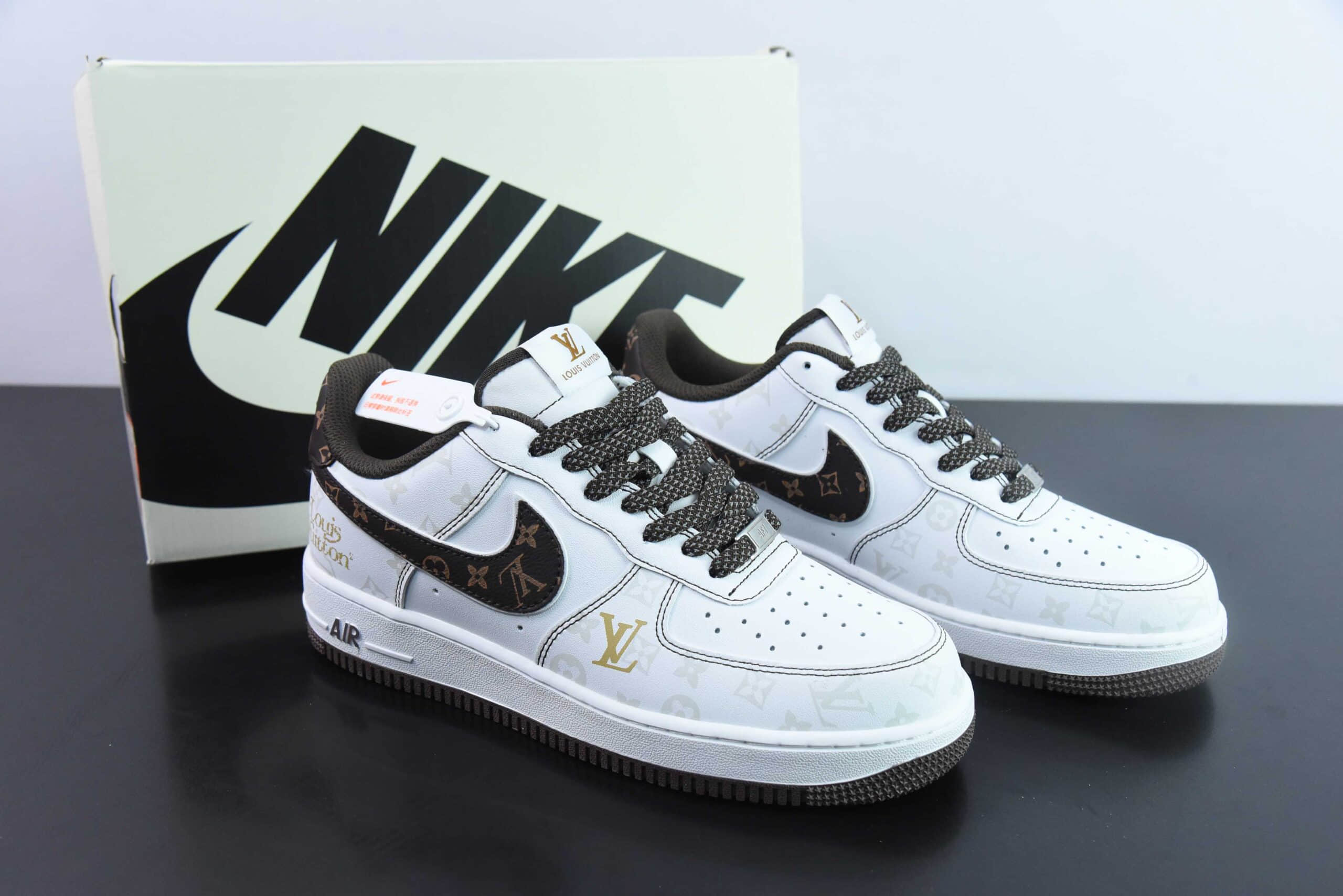 耐克NIke Air Force 1 '07 Low “LV联名棕暗夜精灵”空军一号低帮休闲板鞋纯原版本 货号：BS8805-601 