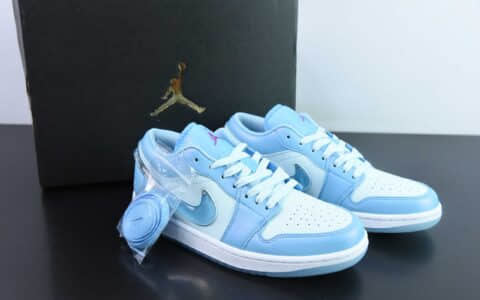 乔丹Air Jordan 1 Low 果冻蓝脚趾AJ1低帮休闲板鞋纯原版本 货号：FN7366-400