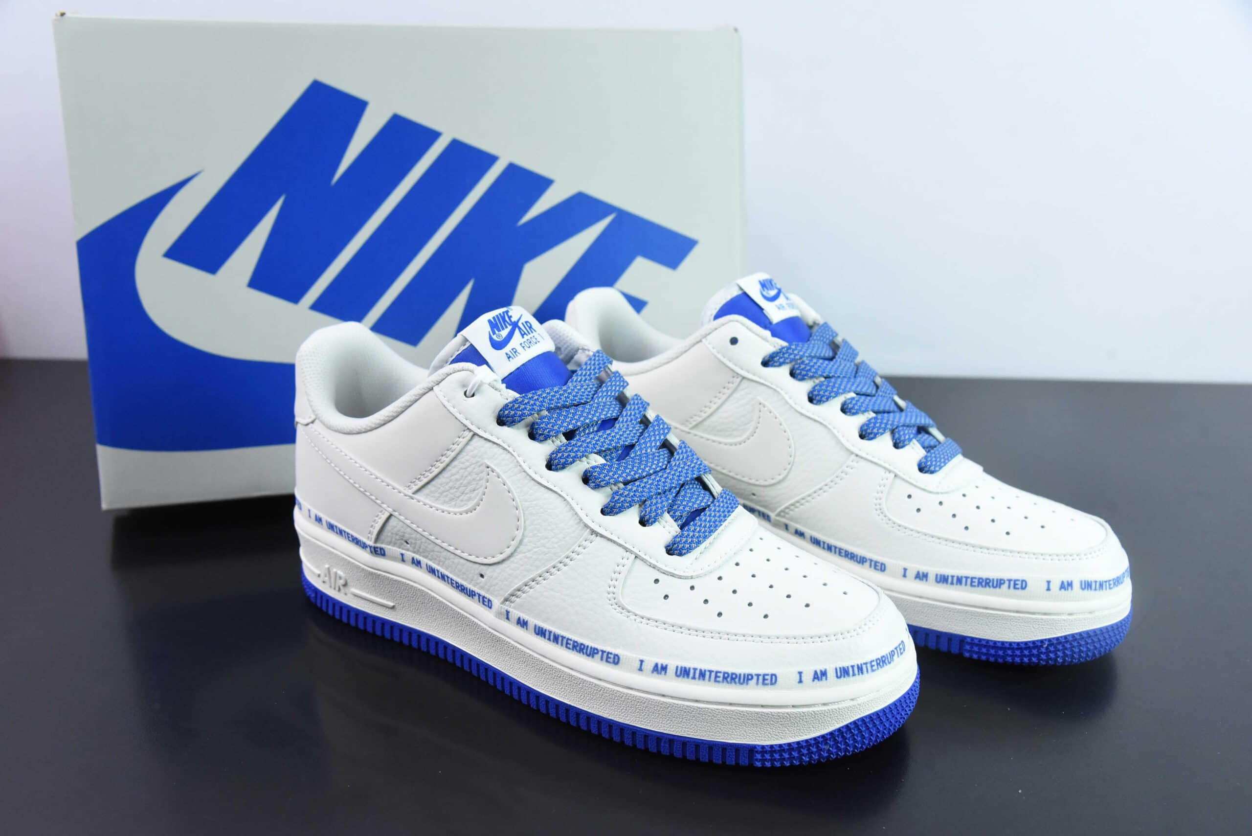 耐克Nike Air Force 1´07 Low 米白蓝签名涂鸦满天星空军一号低帮百搭休闲运动板鞋纯原版本 货号：QA1127-811