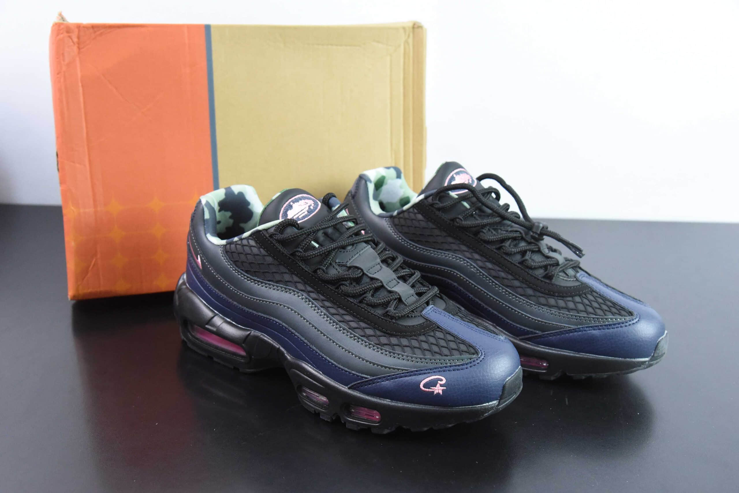 耐克NIKE Air Max 95 黑蓝潮流百搭气垫缓震慢跑鞋纯原版本 货号：FB2709-001