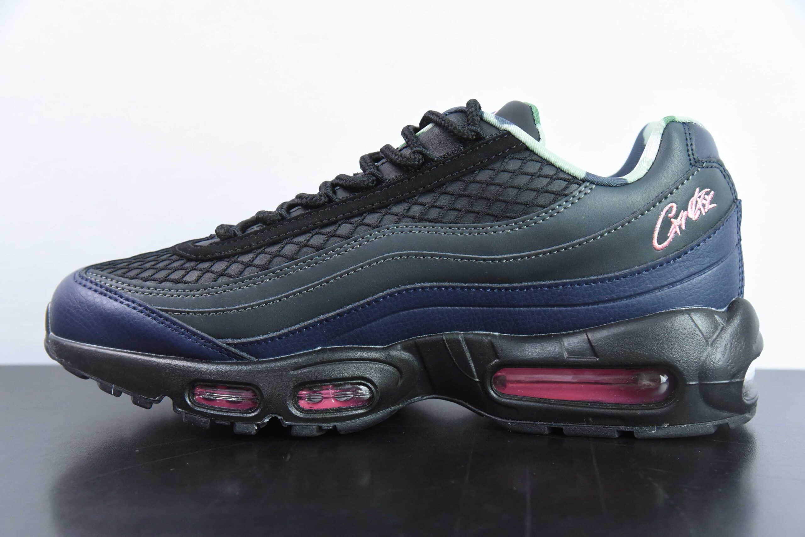 耐克NIKE Air Max 95 黑蓝潮流百搭气垫缓震慢跑鞋纯原版本 货号：FB2709-001