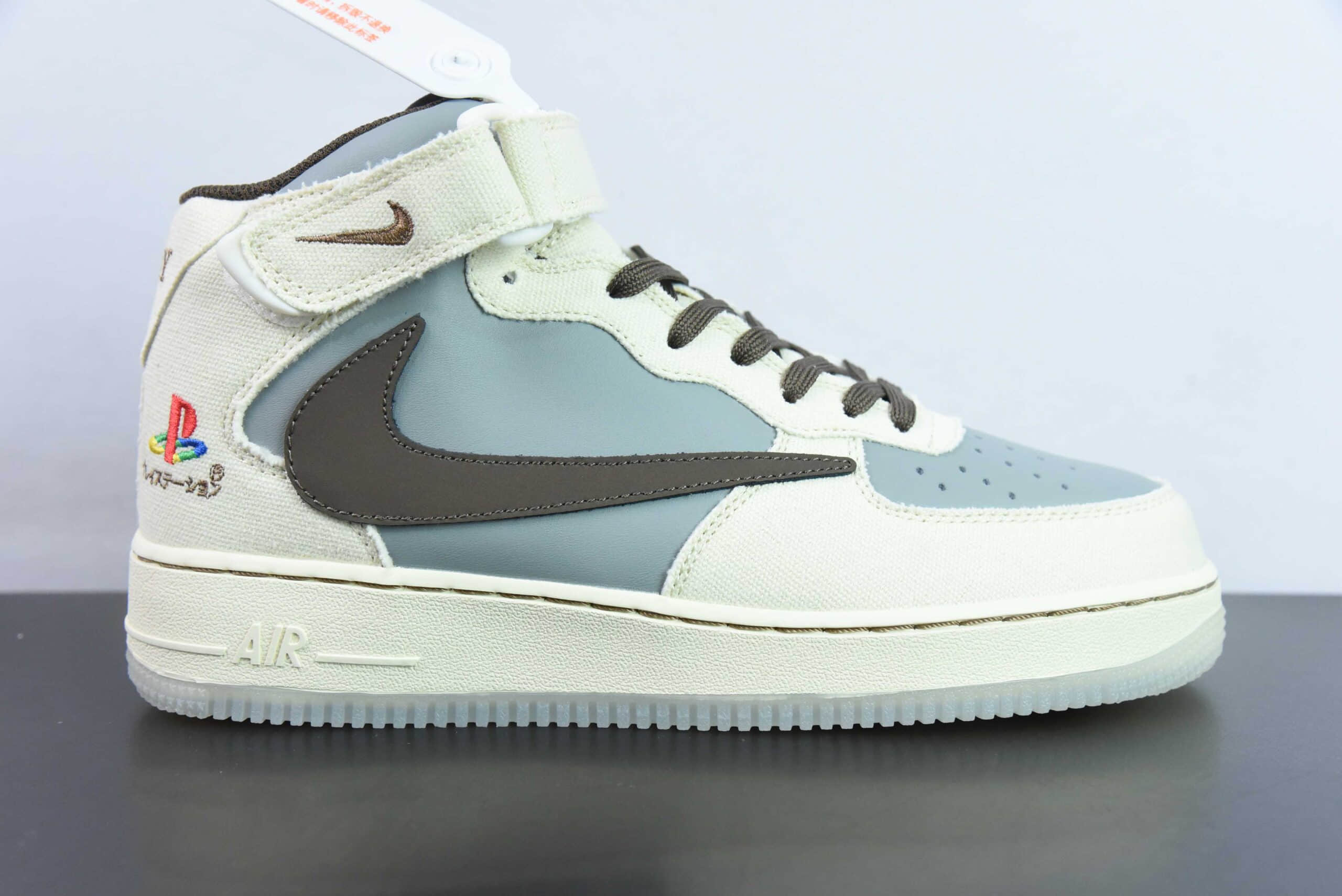 耐克Nike Travis Scott x Sony PlayStation 5 x Nk Air Force 1'07 Mid PS5 索尼联名倒钩联名款扣篮系列中帮经典百搭休闲运动板鞋纯原版本 货号：BQ5828-202