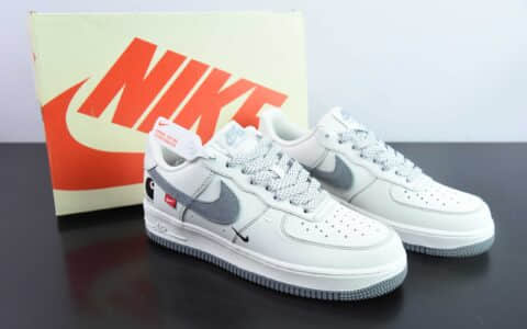 耐克Nike Air Force 1 Low 卡哈特白灰勾灰底空军一号低帮运动休闲板鞋纯原版本 货号：KH-769833