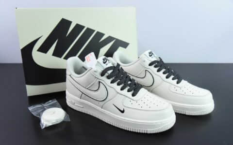 耐克Nike Air Force 1'07 Low 经典黑色小勾满天星空军一号低帮休闲板鞋纯原版本 货号：MJ0319-021