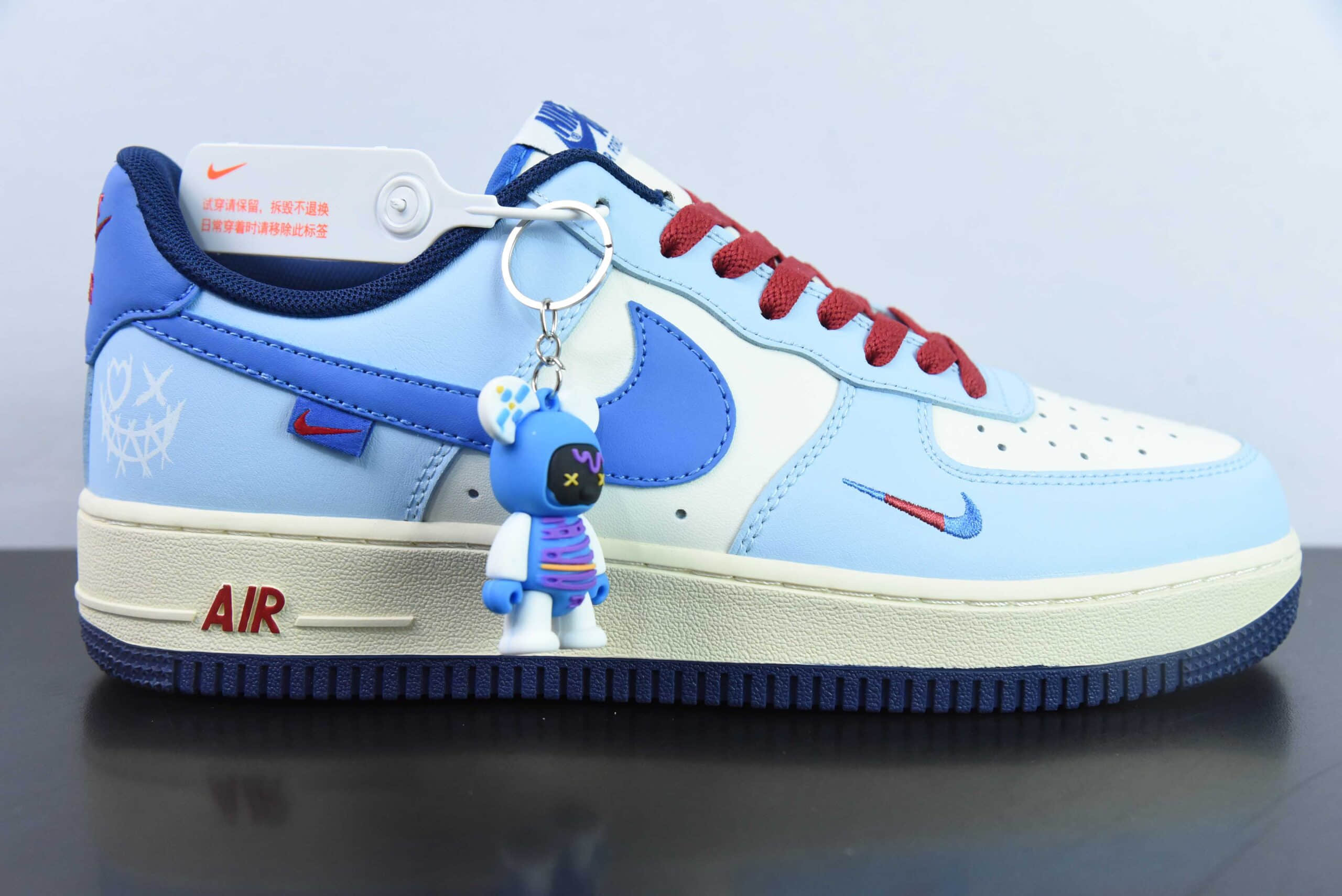 耐克Nike Air Force 1'07 Low Joker Red 小丑红空军一号低帮定制休闲板鞋纯原版本 货号：XL2402-333 