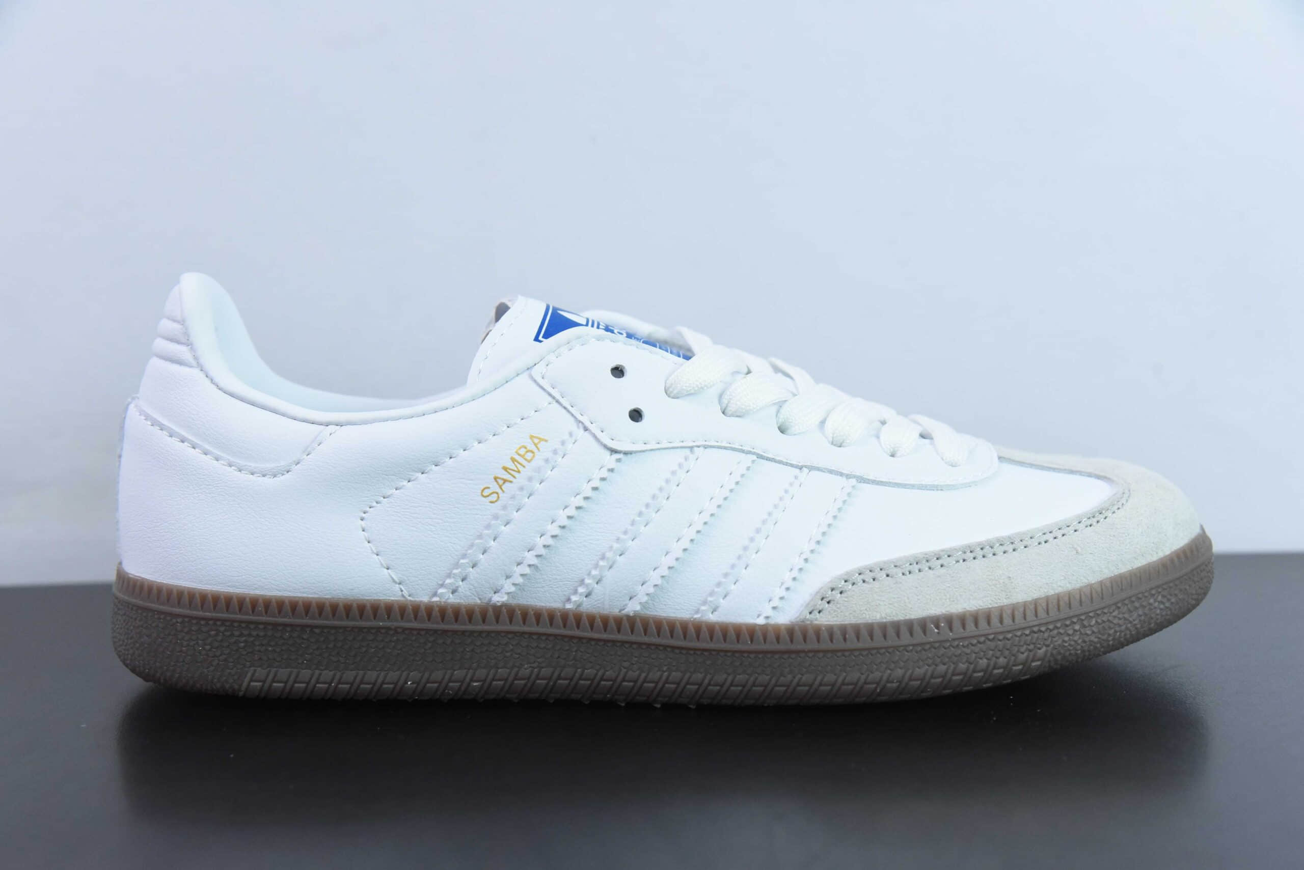 阿迪达斯Adidas Originals Samba OGWhite Gum “皮革白灰生胶底”桑巴舞软皮版系列绅士德训足球风百搭低帮休闲运动板鞋纯原版本 货号：IE3439
