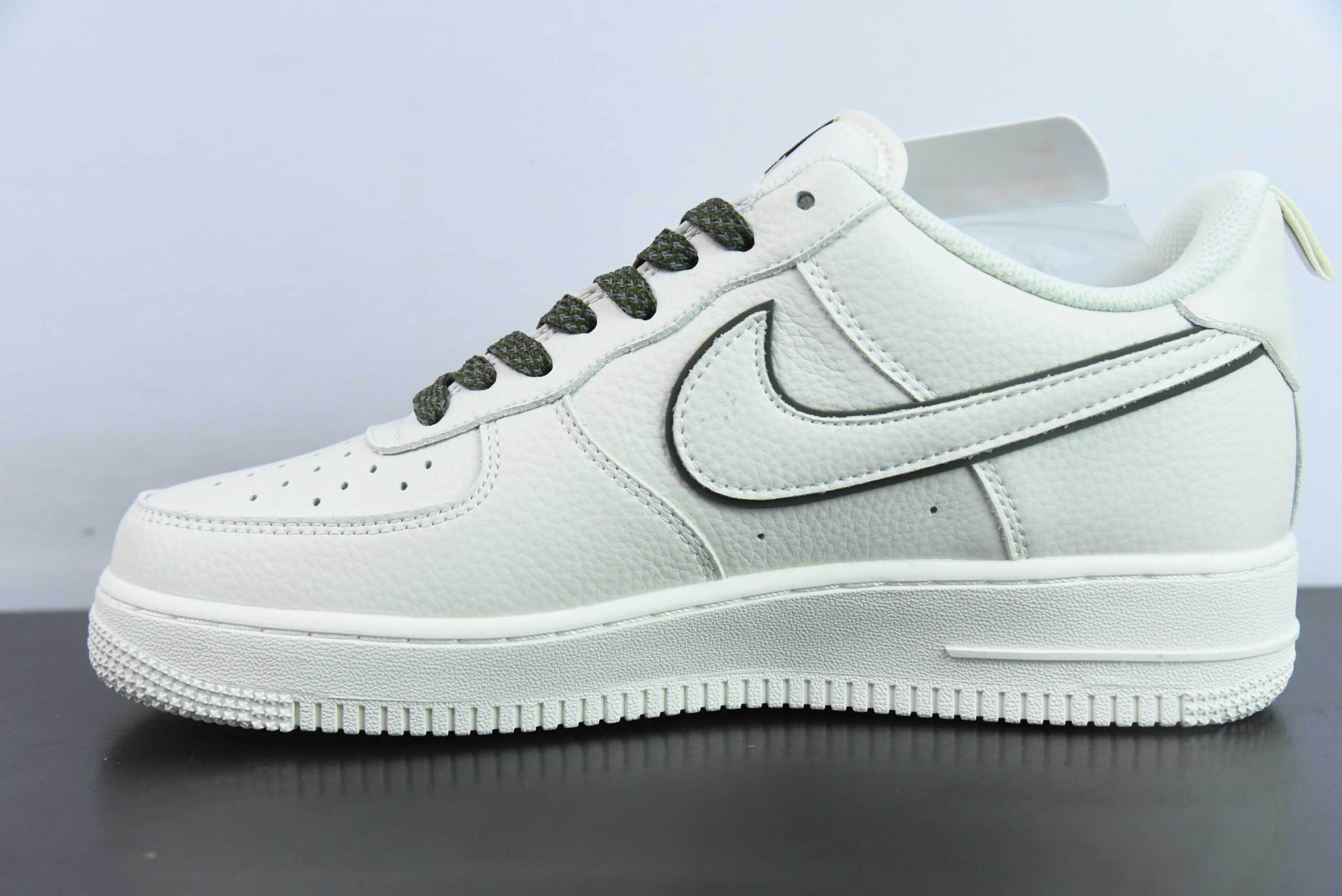耐克Nike Air Force 1 '07 Low 米白绿空军一号低帮百搭休闲运动板鞋纯原版本 货号：MJ0319-022 