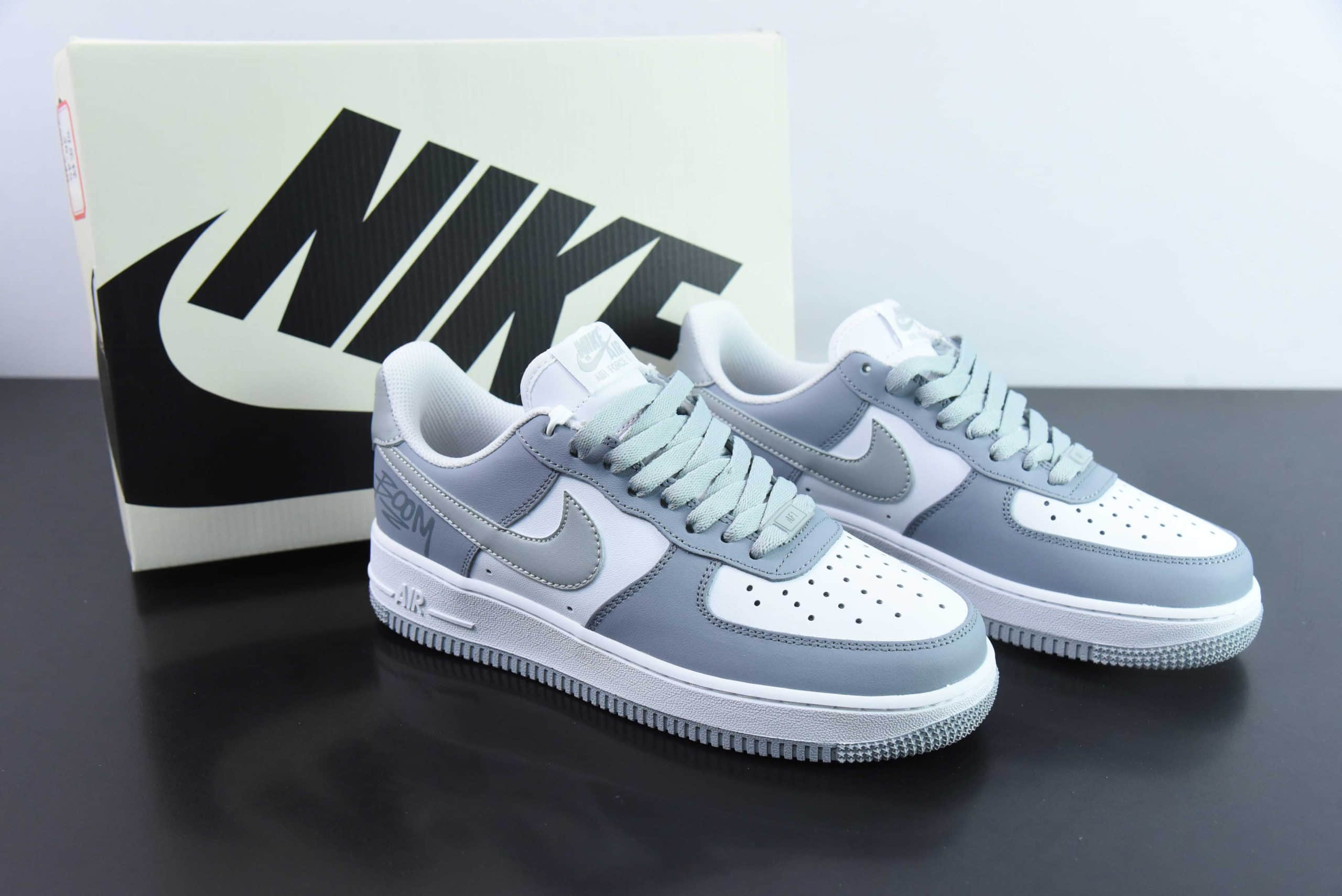 耐克Nike Air Force 1 Low 蓝灰空军一号低帮休闲运动板鞋纯原版本 货号：FJ4146-111 