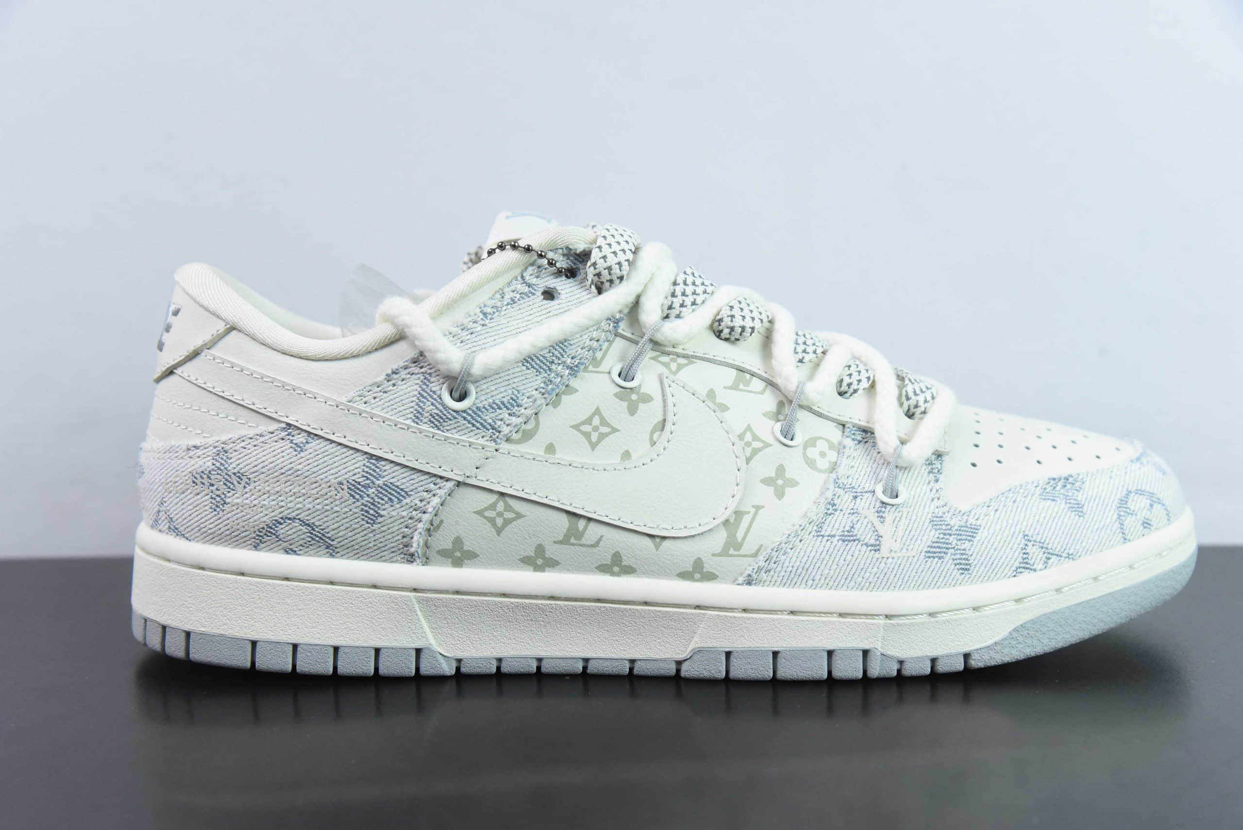 乔丹Travis Scott x Fragment Design x Jordan Air Jordan 1 Low OG SP AJ1 LV联名黑牛仔印花低帮文化休闲板鞋纯原版本 货号：SJ2068-005 